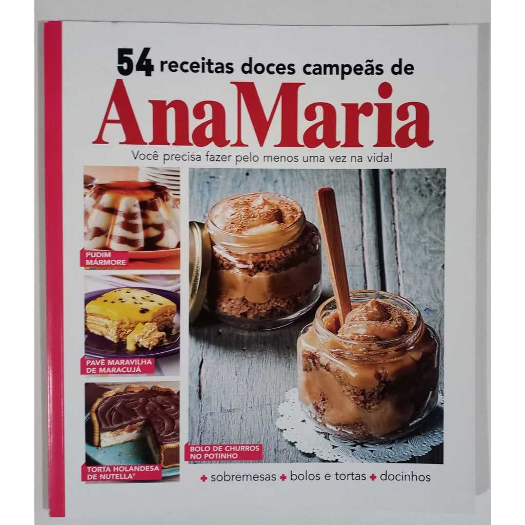 LIVRO 54 RECEITAS DOCES ANA MARIA SOBREMESAS BOLOS TORTAS DOCINHOS