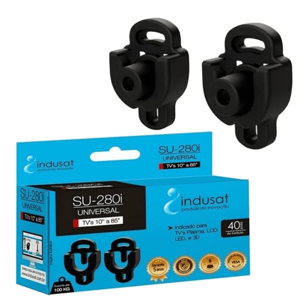 Suporte para Tv Fixo Parede e Painel Até 100kg 10 a 85 Polegadas TV Led Lcd Plasma 3D Padrão Vesa