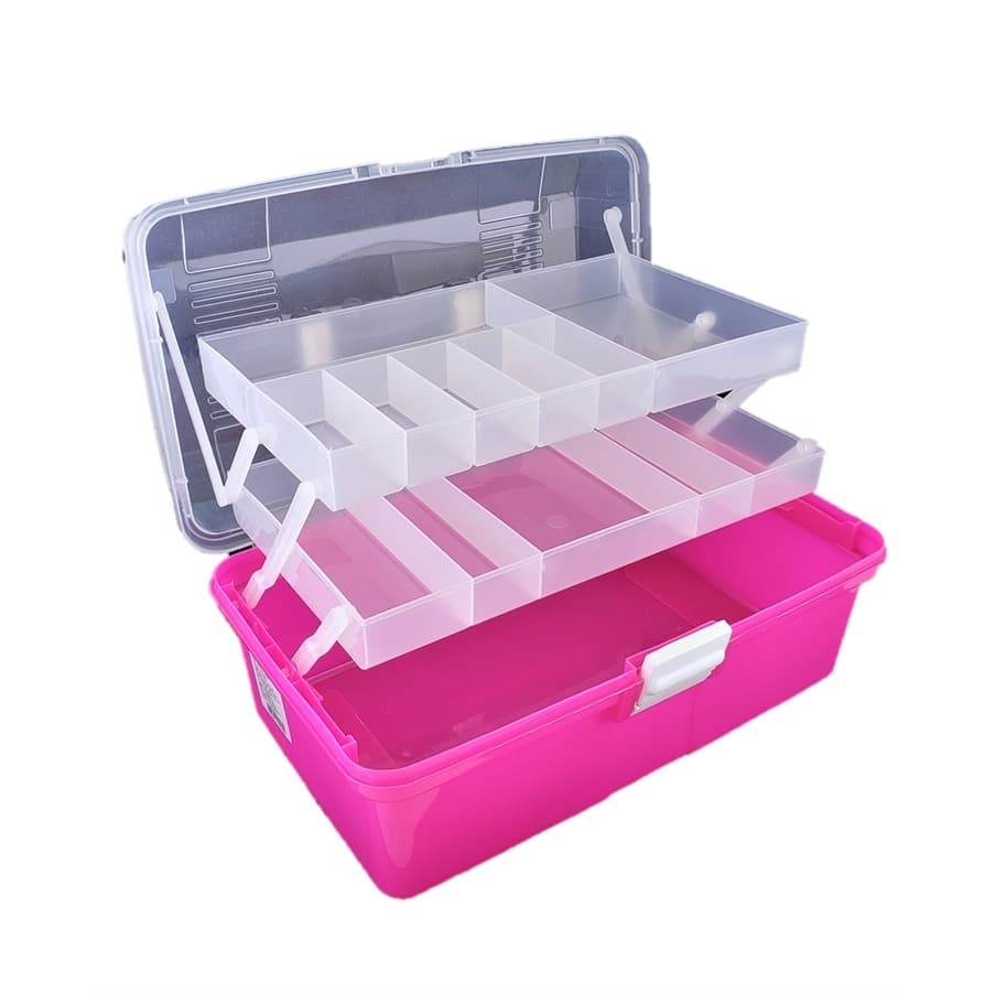 Maleta Organizadora Plástica Multiuso Com Divisórias + Mini Baby Box - Mega Box