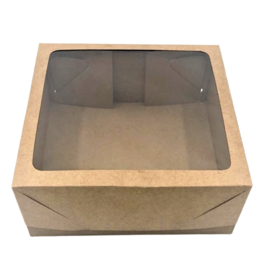 10 Caixas para Bolo, Tortas e Doces Com Visor - 20x20x8 | Pratos de até 19cm