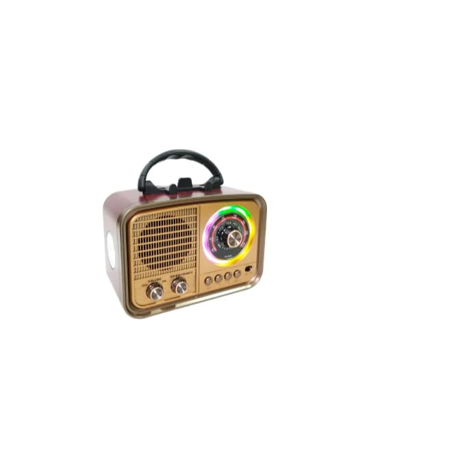 Rádio retro vintage bluetooth antigo Am Fm Sd Mp3 Led Rgb