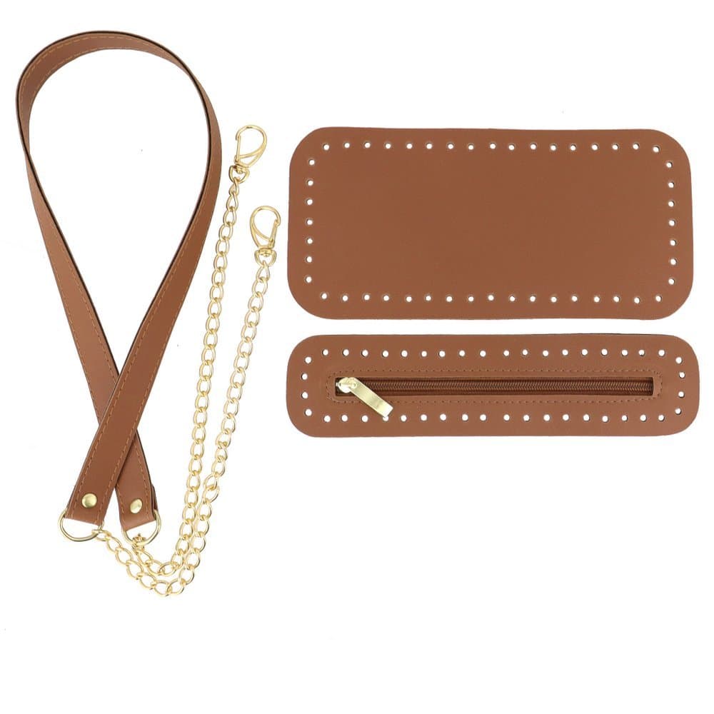 Kit Fundo25/12 Alça Corrente e Fecho Ziper