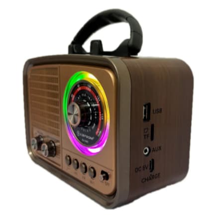 Radio portatil retrô, AM/FM, bluetooth lanterna - KA 5583