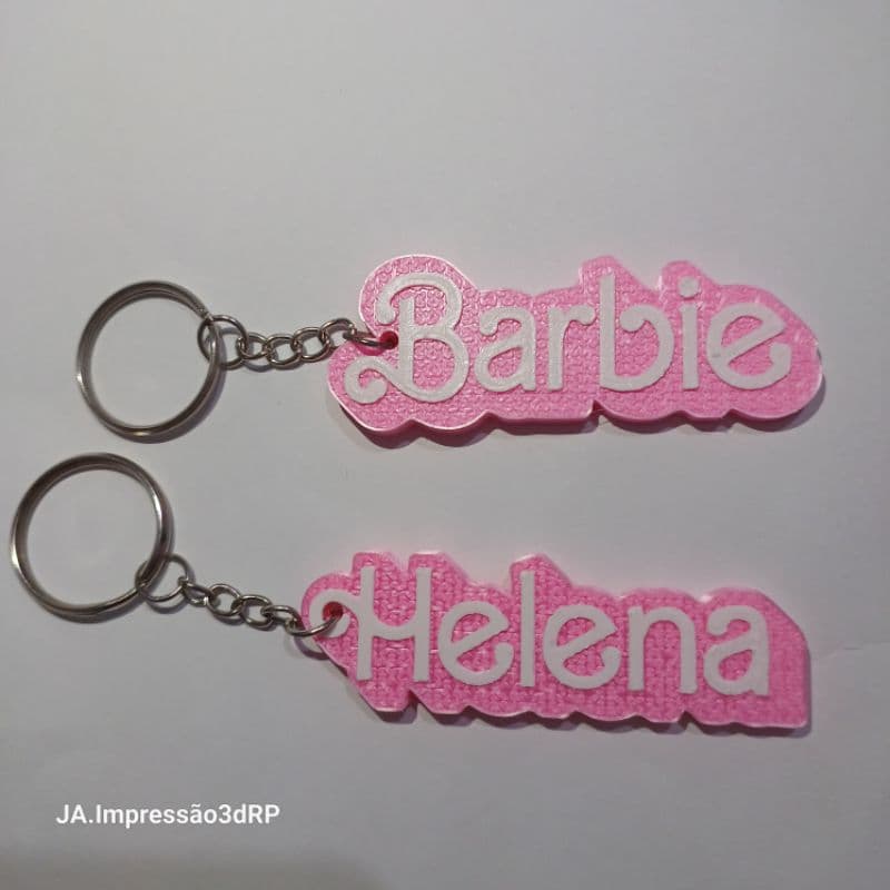 Chaveiro personalizado Tema Barbie, identificação para escola, faculdade, mochila, estojo, lembrancinhas aniversário TAG