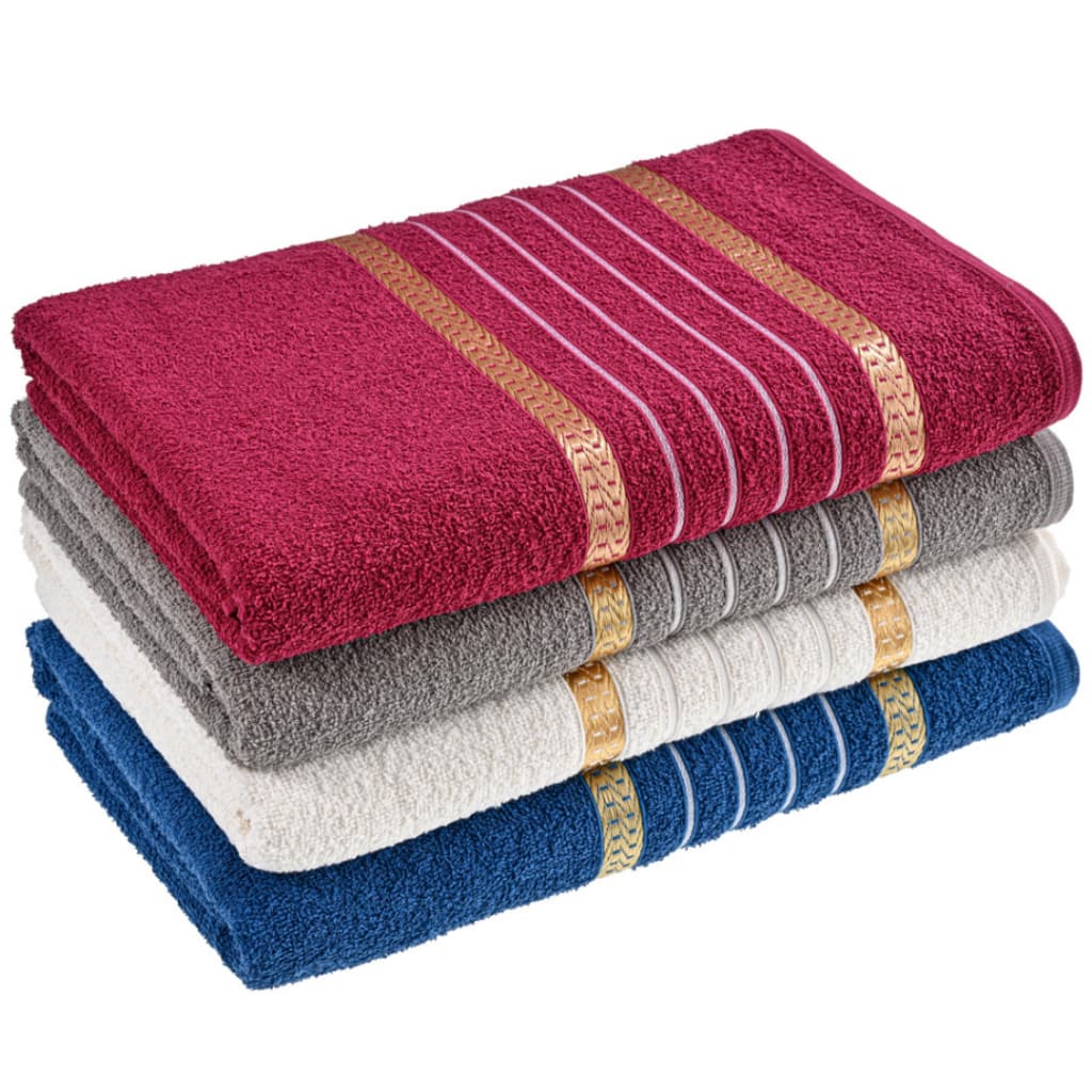 Kit 02 ou 04 Toalhas de Banho Premium Grande 70cm x 135cm 100% Algodão Alta Absorção Laune Haus