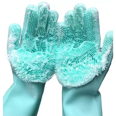 Par De Luva Lava Louça Silicone Mágica Multiuso Cozinha