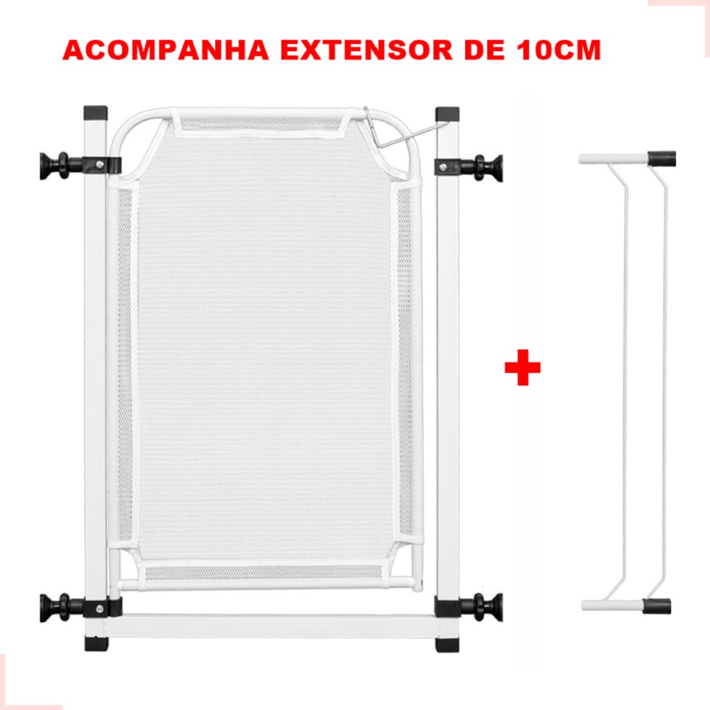 O + VENDIDO Grade Para Porta Portão Segurança -  Grade Para Cachorro Pet Criança Bebe Com Extensor de 10 cm -