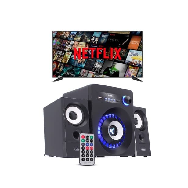 Home Theater Bluetooth 16w Com Subwoofer 2.1 Caixa De Som Com Radio FM Soundbar para Tv P2 Controle
