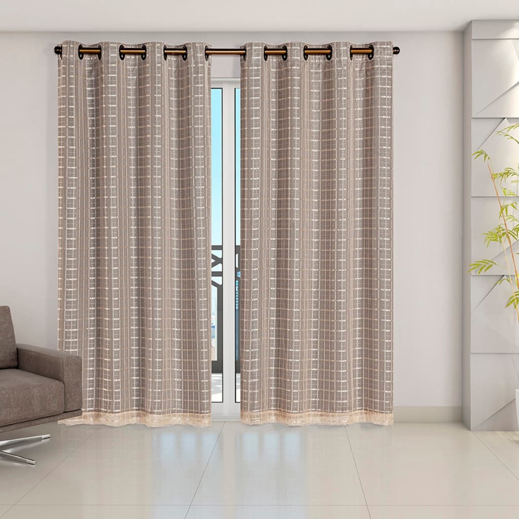 Cortina Blackout Blecaute Pvc Com Voil Xadrez Veda Luz  Janela Porta