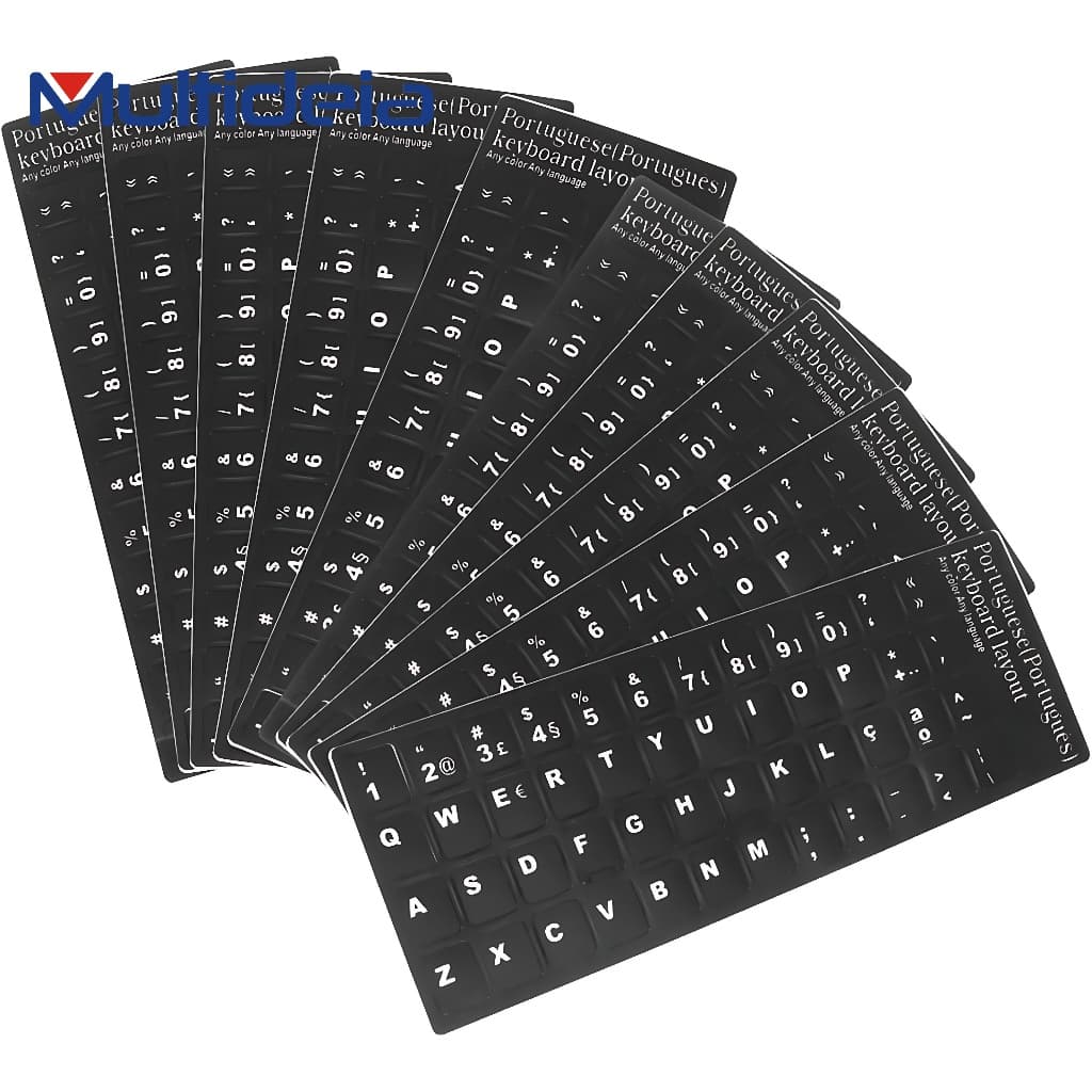 Kit 2 Adesivos Para Teclado Notebook Abnt Abnt2 Português Br Ç