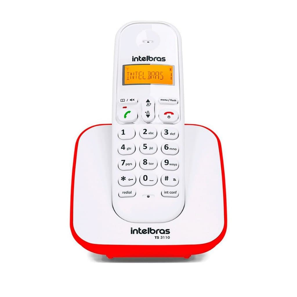Telefone Sem Fio Digital Ts 3110 Branco Intelbras Display