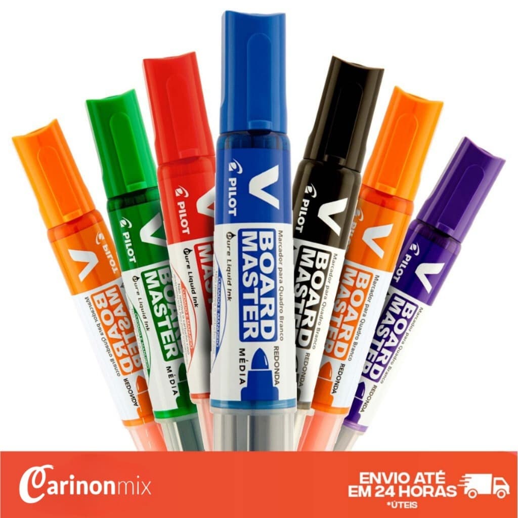 Kit 3 Pinceis Para Quadro Branco Pilot Board Master - 100% ORIGINAL e outros