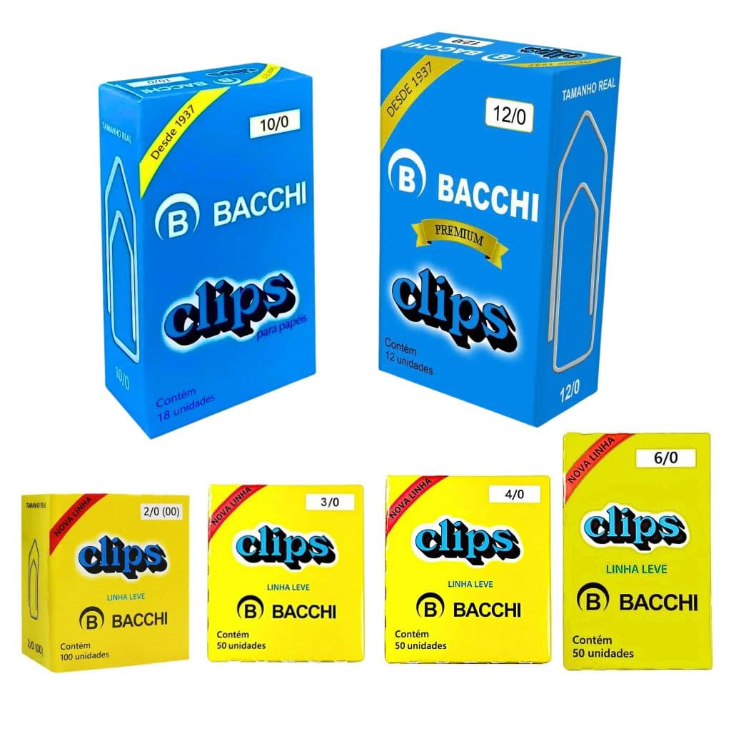 Clips Galvanizado 1/0 2/0 3/0 4/0 5/0 6/0 10/0 12/0 - Bacchi