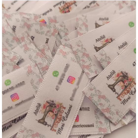 Etiqueta Cetim Personalizados 110 unidades