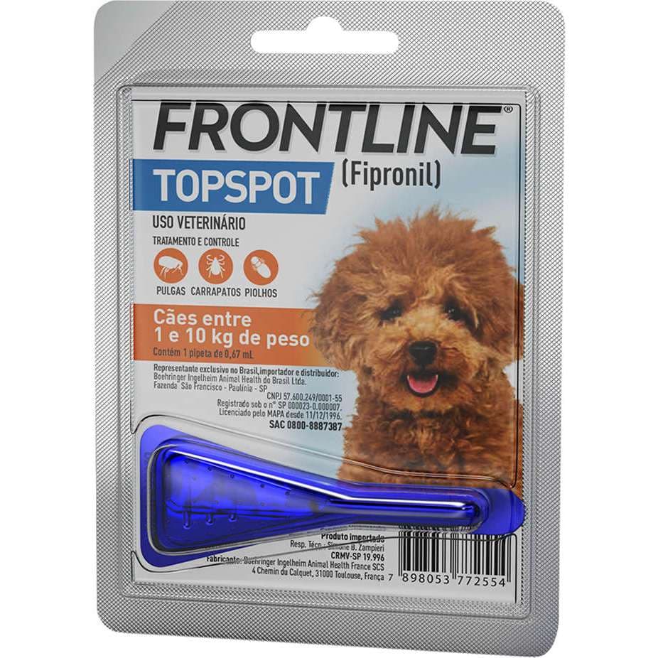 Antipulgas e Carrapatos Frontline Top Spot para Cães de 1 a 10 Kg