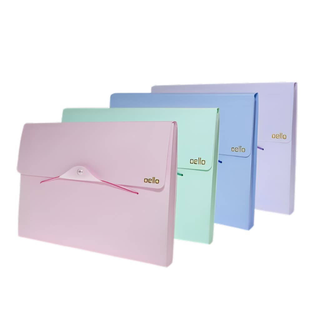 Pasta Sanfonada Com 12 Divisórias A4 Serena Tom Pastel Dello