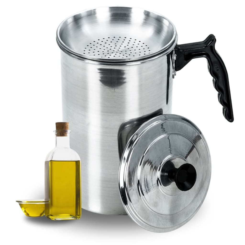 Filtro Para Óleo de Cozinha 1,0 Litro com Peneira e Tampa