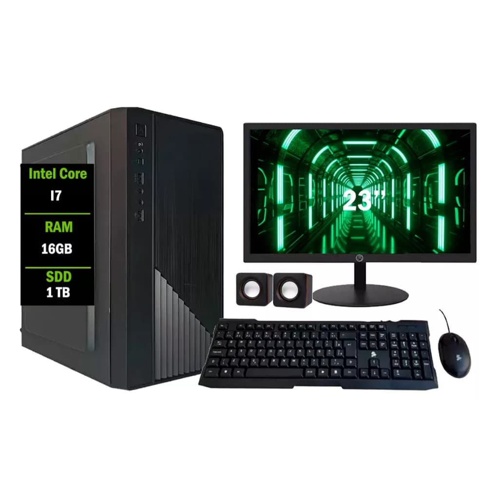 Computador Intel I7 16gb Ssd 1tb Monitor 23 - Completo