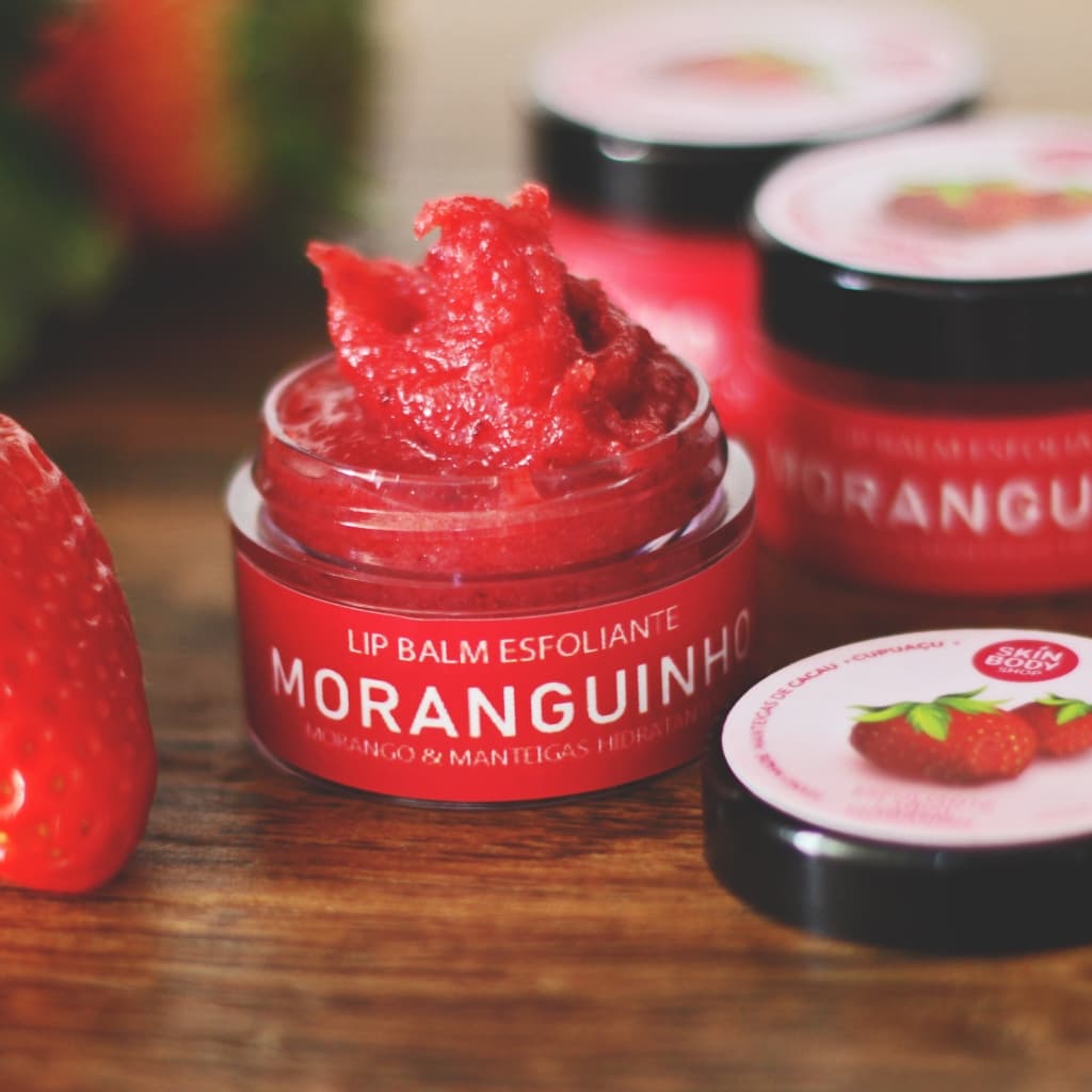 Esfoliante Labial Morango Lip Scrub com Ácido Hialurônico - 15g