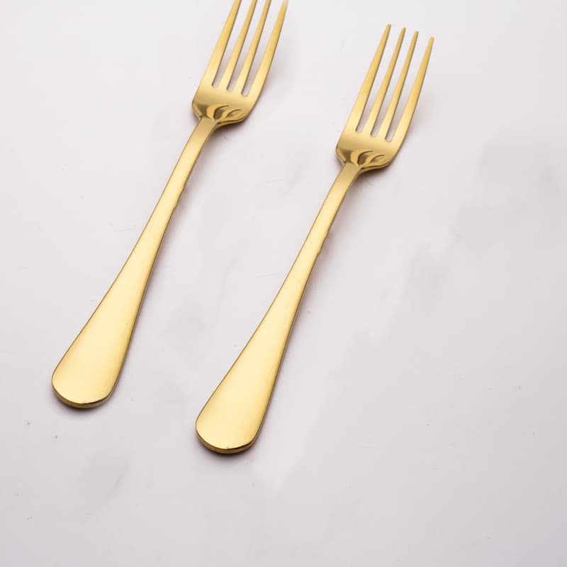 Kit 6 Talheres De Garfo Inoxidável Individual Para Suplat Golden Buffat