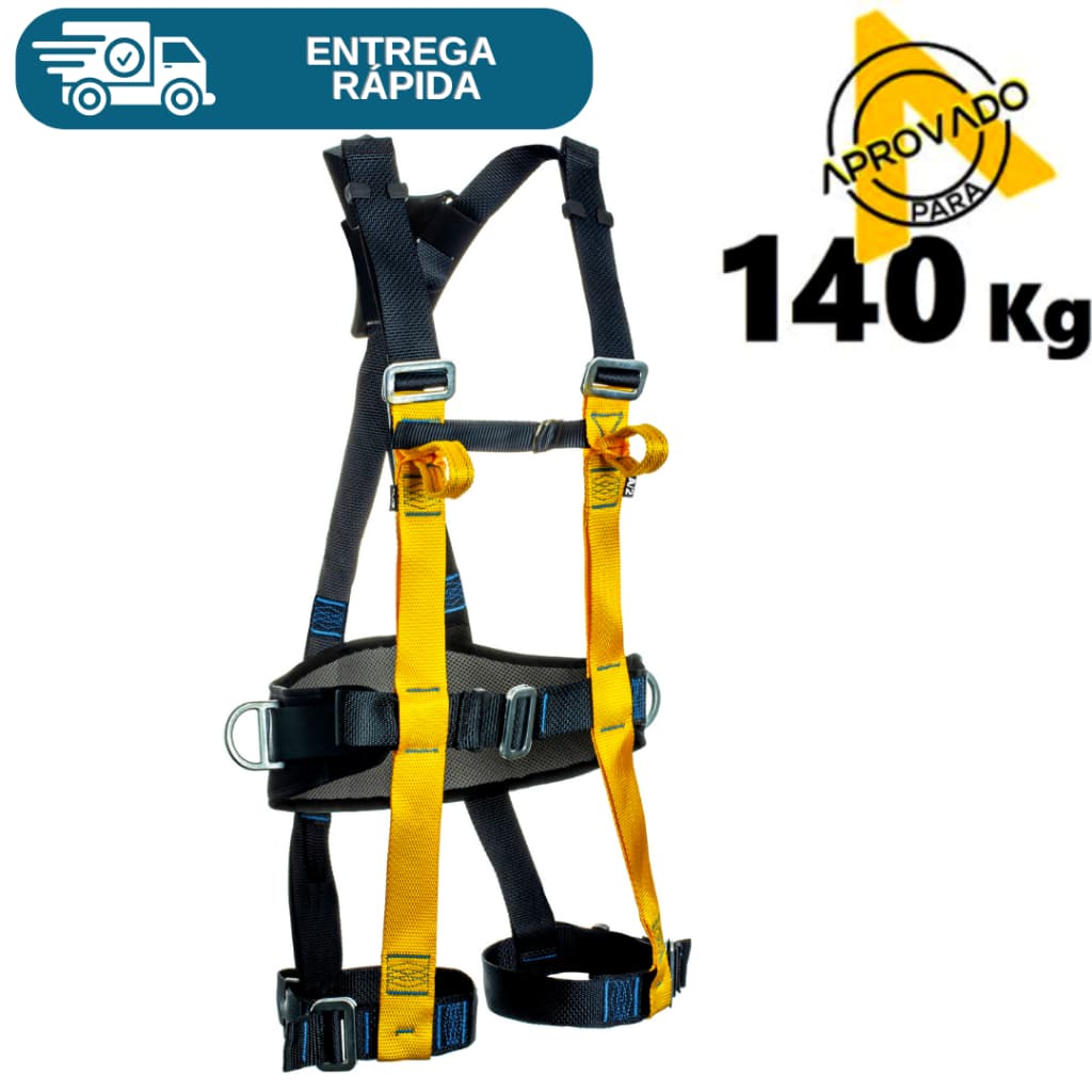 Cinto Paraquedista De Segurança 4 Pontos Acolchoado Athenas AT 7015 Athos Confort Trabalho Em Altura