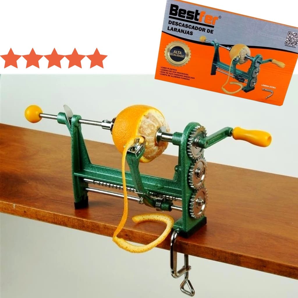Descascador de Laranja Limão Frutas Prático Profissional Manual Máquina Descascar Bestfer BFH1321