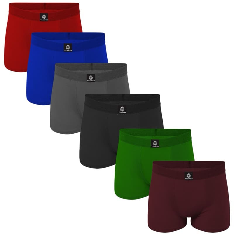 kit 10 cuecas boxer microfibra Masculina adulto lisa bojo anatômico original