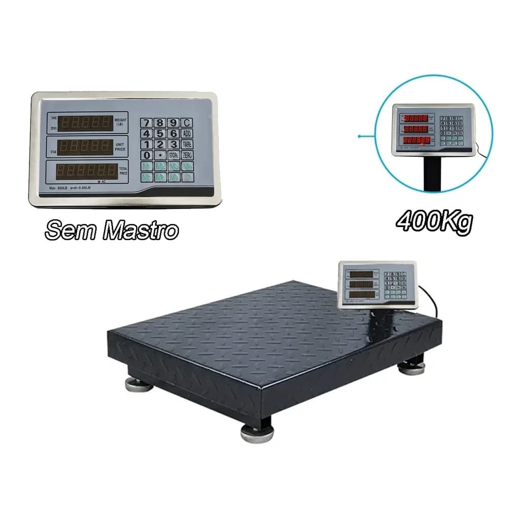 Balança De Plataforma 40x50 Sem Haste Painel Digital 400kg Pronta Entrega