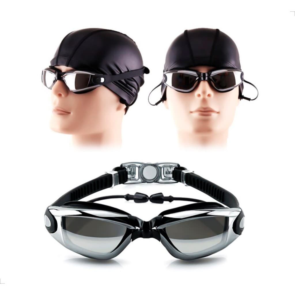 Óculos De Natação À Prova D 'Água Anti-Embaçamento Com Protetor De Ouvido