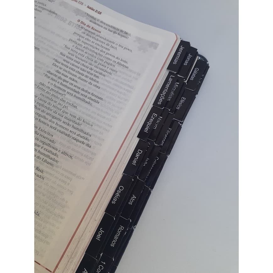 Abas Adesivas Marcador Índice Para Bíblia (Pretas) Abas Para Bíblia Evangélica | Letra bastão