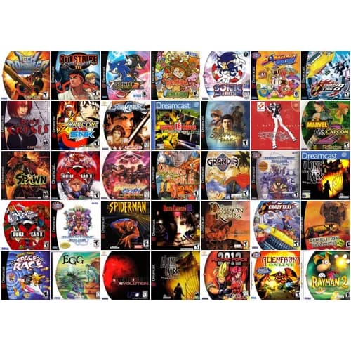 10 jogos de dreamcast com encarte.