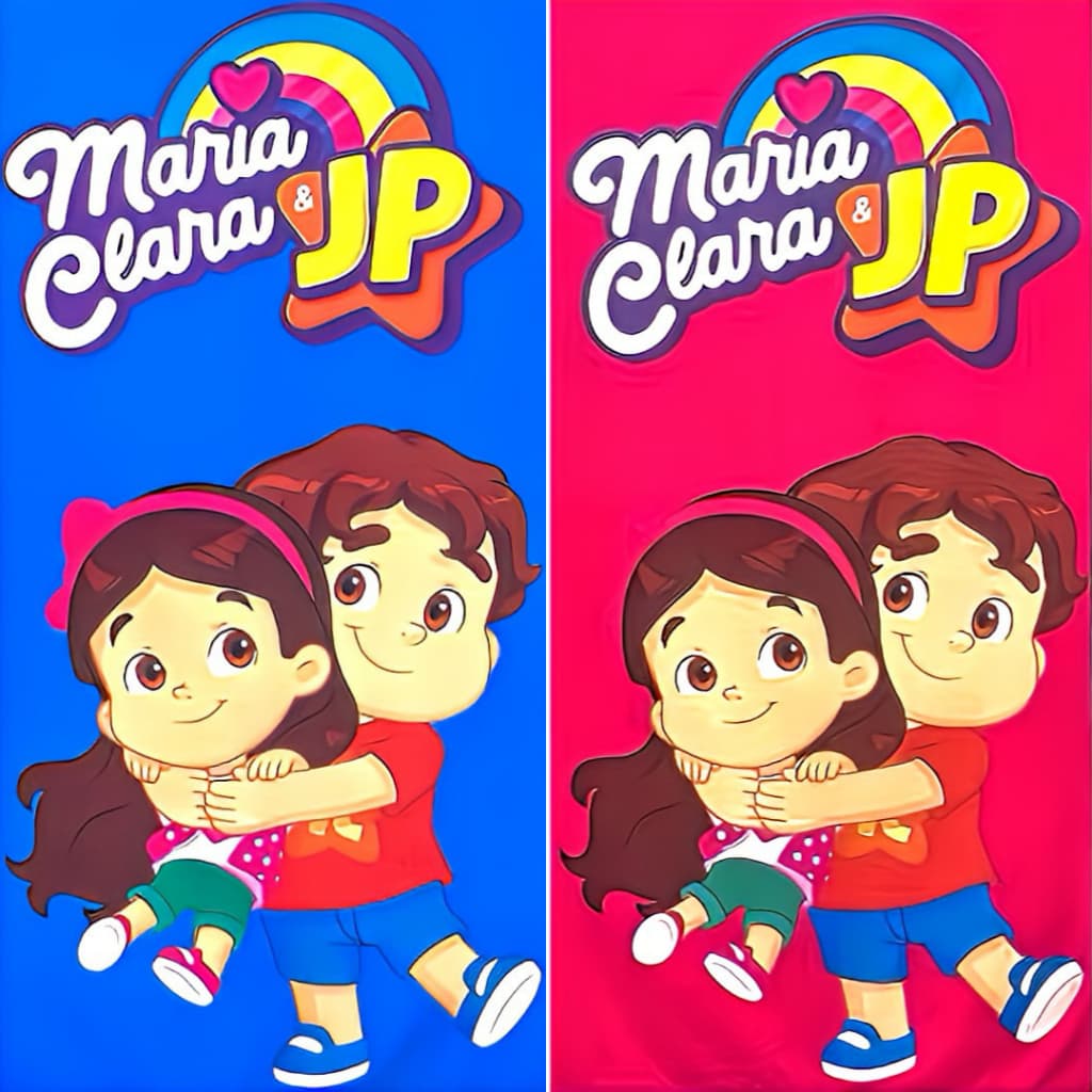 Toalha de Banho Infantil Maria Clara e JP 1,40 x 0,70cm Personagens - Ótima Qualidade