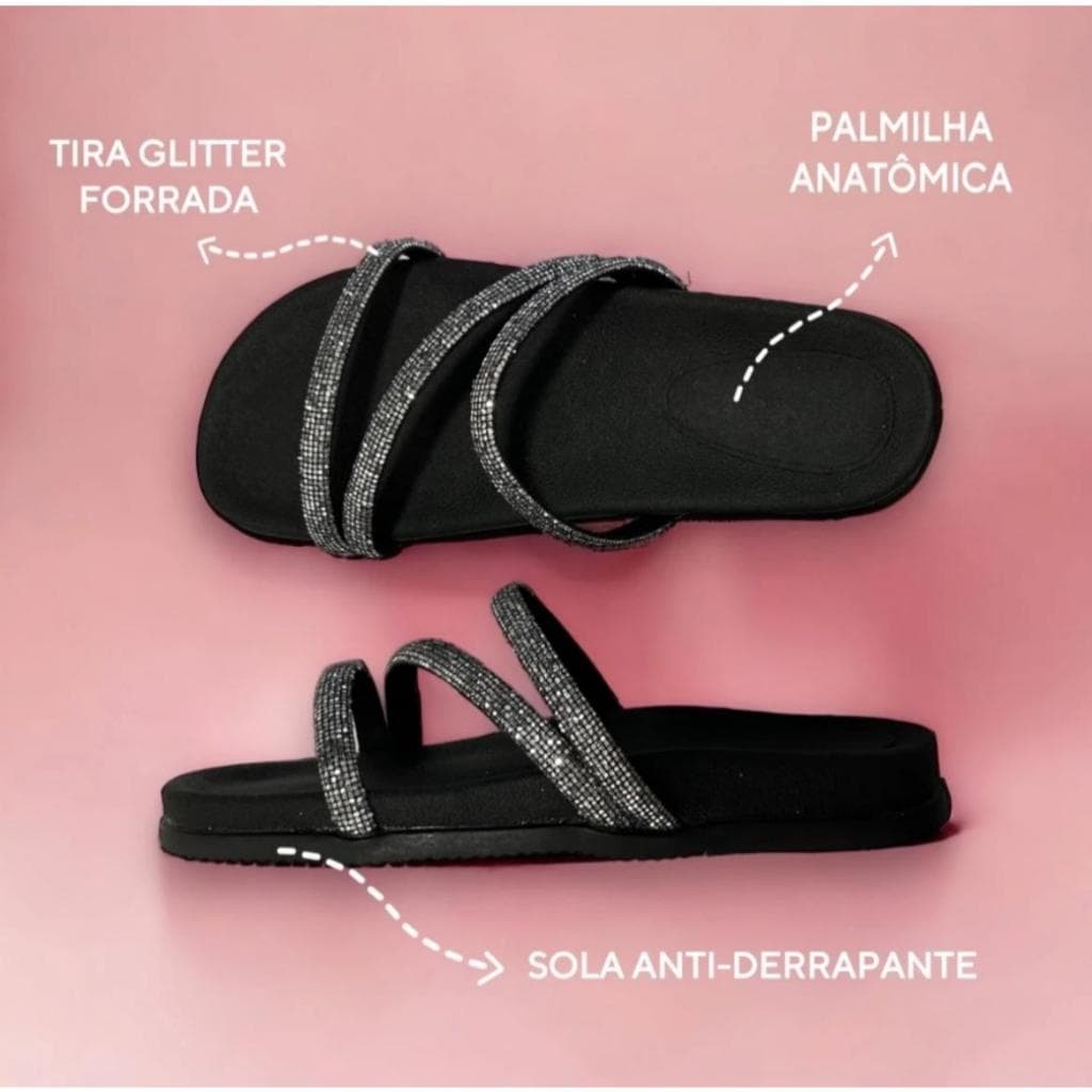 Sandália Papete Feminina Rasteira Birken Confortável