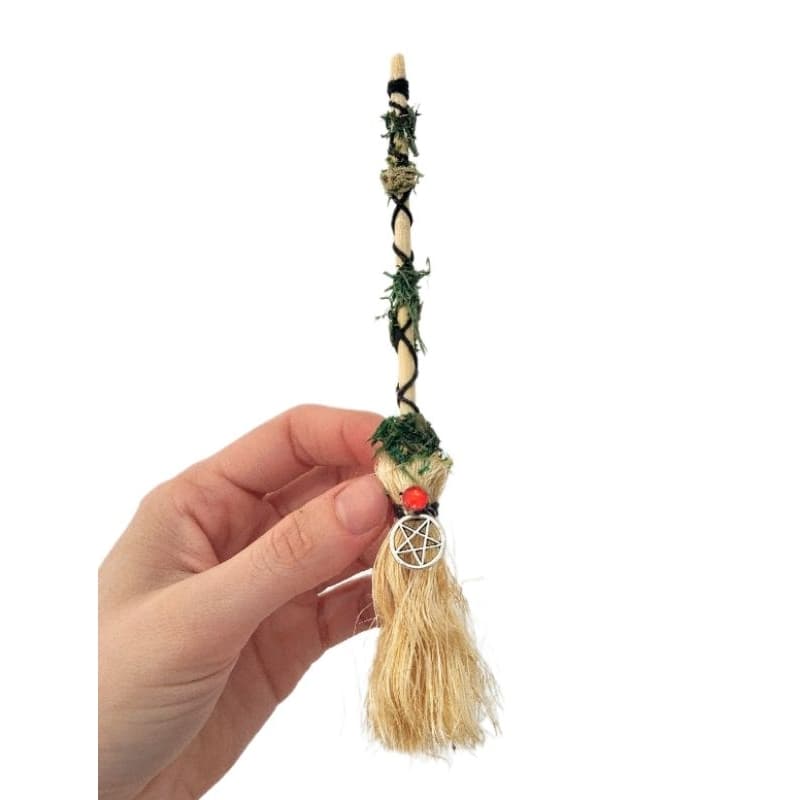 Vassoura de bruxa - para altar, artesanal Wicca