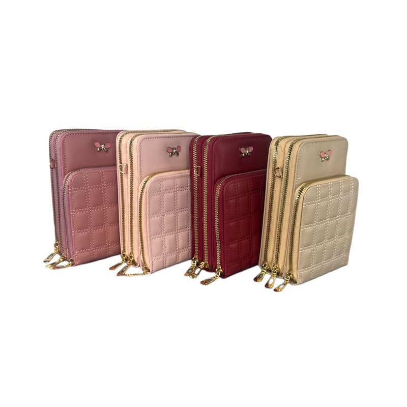 Bolsa Transversal Feminina Moda Femina Porta Celular Com 3 Divisórias