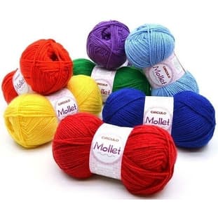 Lã Mollet 200m 100g Círculo - (Chochê / Tricô ) Cores Lisa