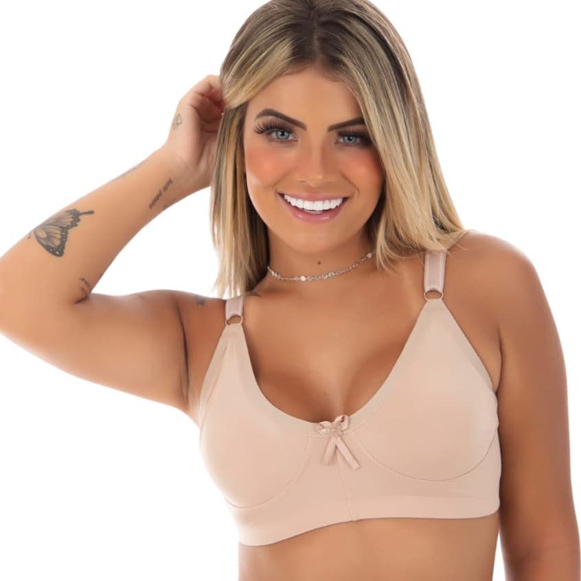 Sutiã Sustentação Reforçado Sem Bojo Sem Aro Microfibra  - Sutia Normal Ads