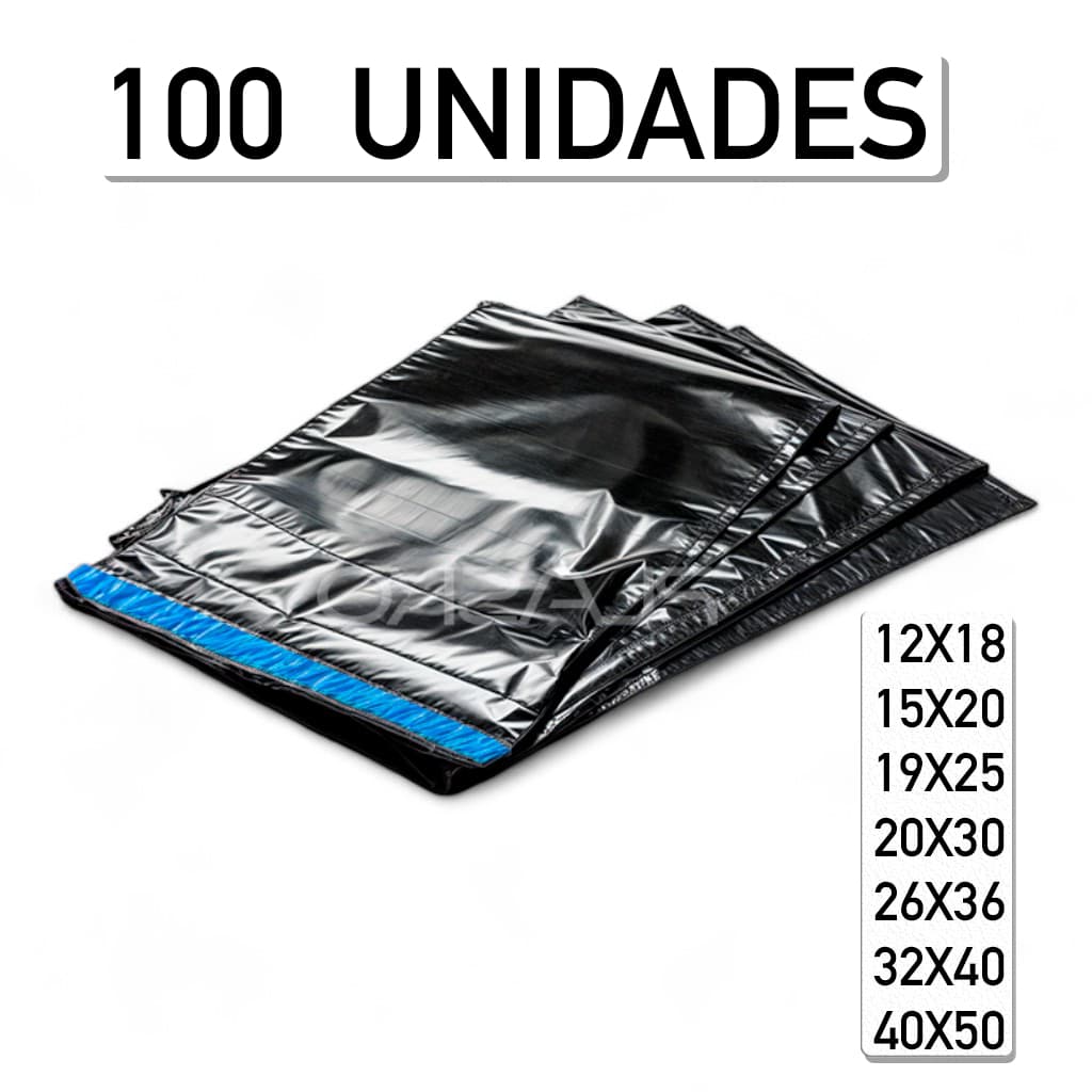KIT 100 Envelopes de Segurança para Correios (Diversos Tamanhos)