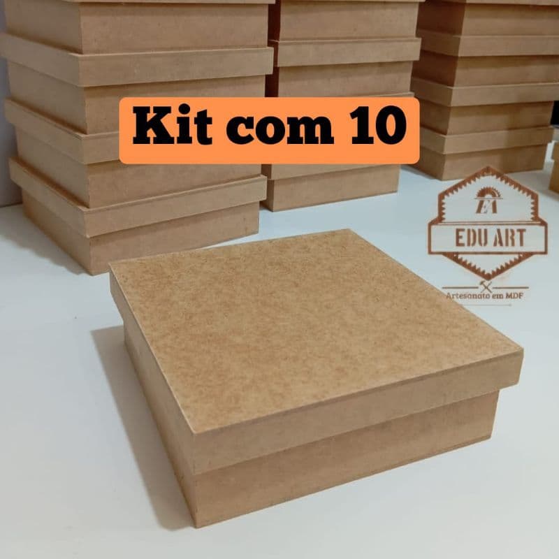 caixa 15x15x5 MDF kit com 10 unidades