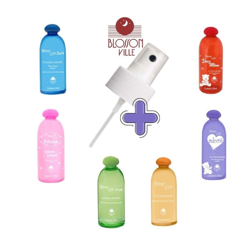 Colônia infantil Blosson Ville 200ml ORIGINAL + válvula spray
