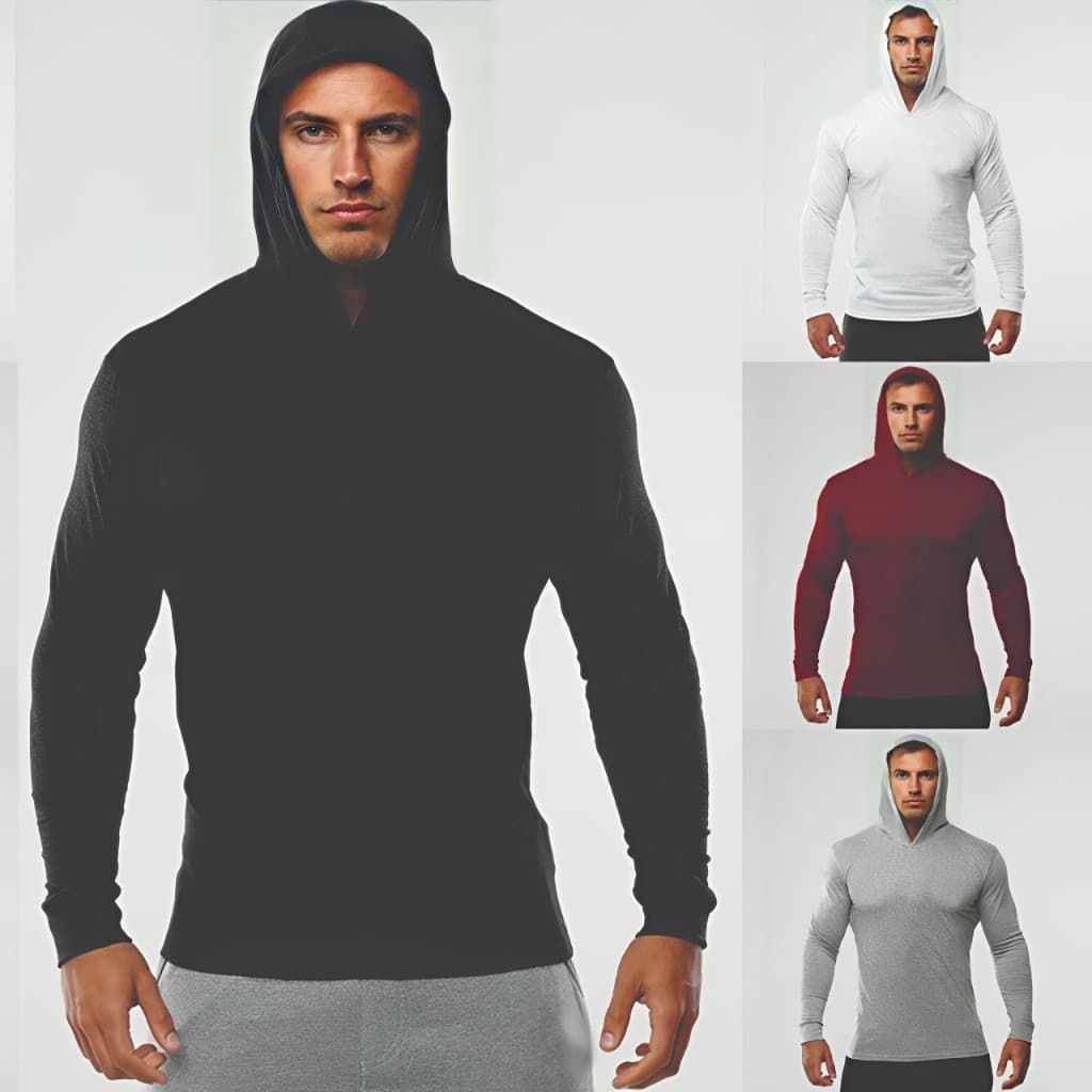 BLUSA MASCULINA MANGA COMPRIDA E CAPUZ CAIMENTO PERFEITO VARIAS CORES OU ESTAMPADA P ao EXG