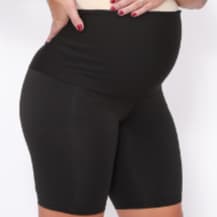 Bermuda Gestante Maternidade Cos Alto Suporte para Barriga Com forro BLACKOUT PP ao Plus Size