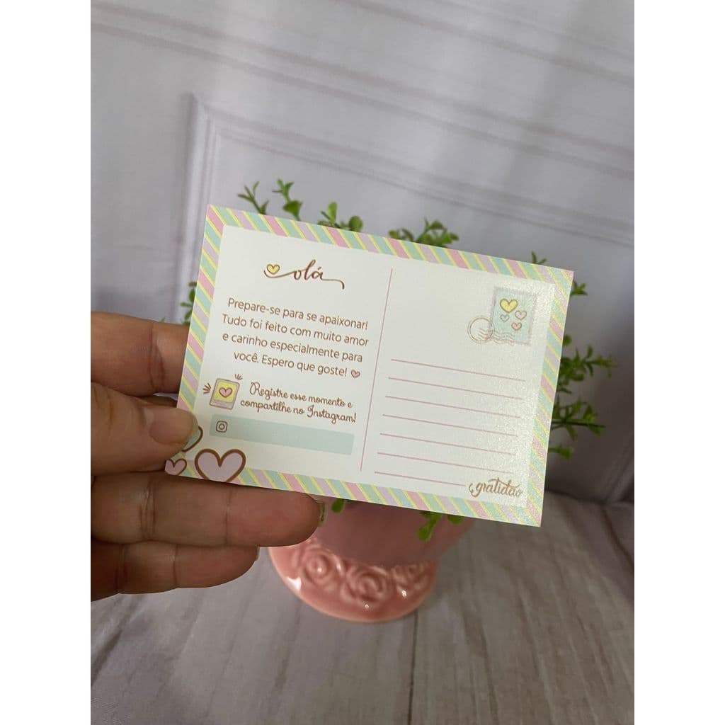 100 unidades Cartão de Agradecimento ao Cliente "Agradecimento" - Agradecimento Cartão Postal