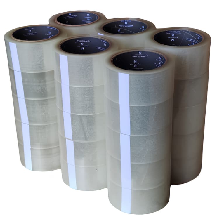 50 Fita transparente 48x100 adesiva - 50 rolos fita forte