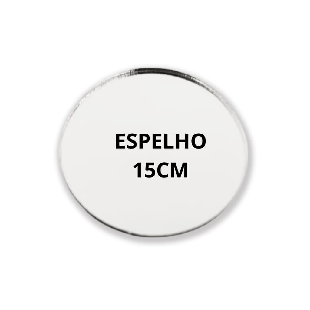 Espelho Redondo Decorativo 15x15CM Para Decorações e Artesanato