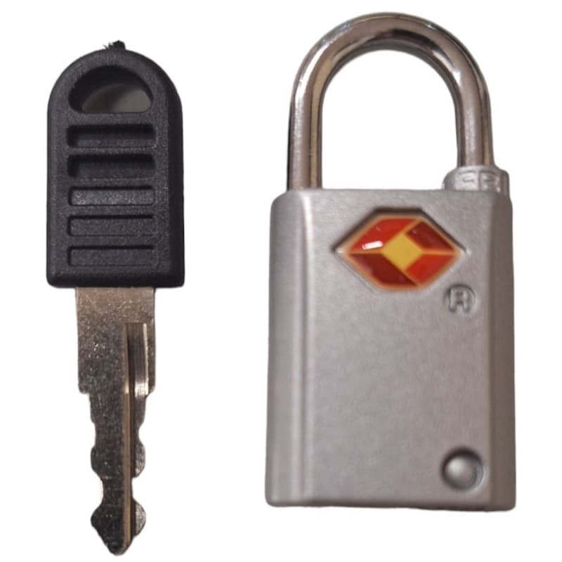 Cadeado Tsa  com Chave para proteger malas de viagens nacionais e internacionais