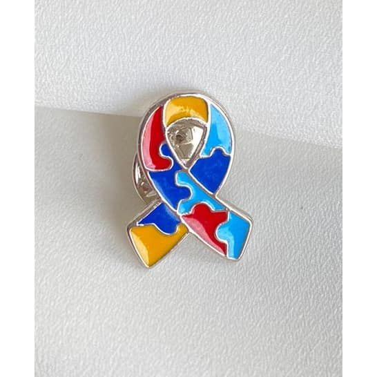 TEA PIN Broche de Metal Autismo Laço Quebra-Cabeça Causa Autista