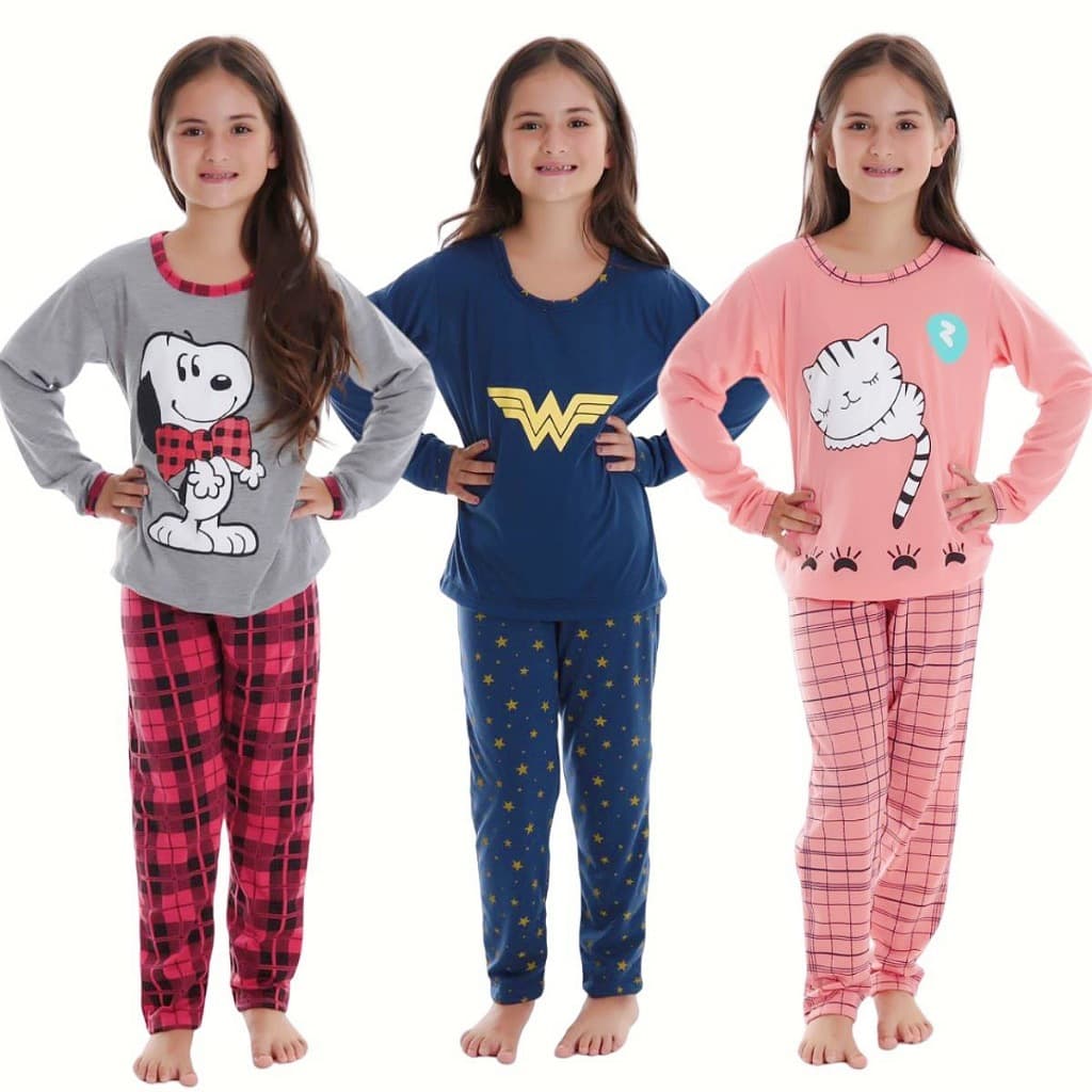 Pijama FB Infantil Longo Feminino Personagem