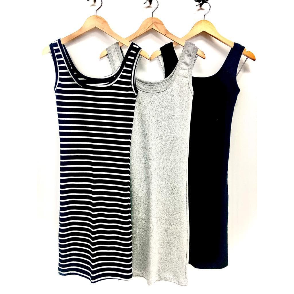 Vestido gestante REGATA ribana 96% algodão 4% elastano