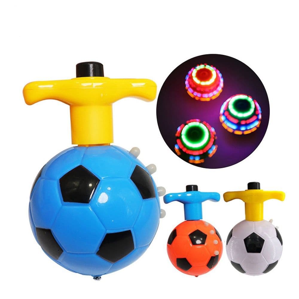 Pião Bola Musical Luminoso Com Luz e Som Lançador Automatico em Formato de Bola